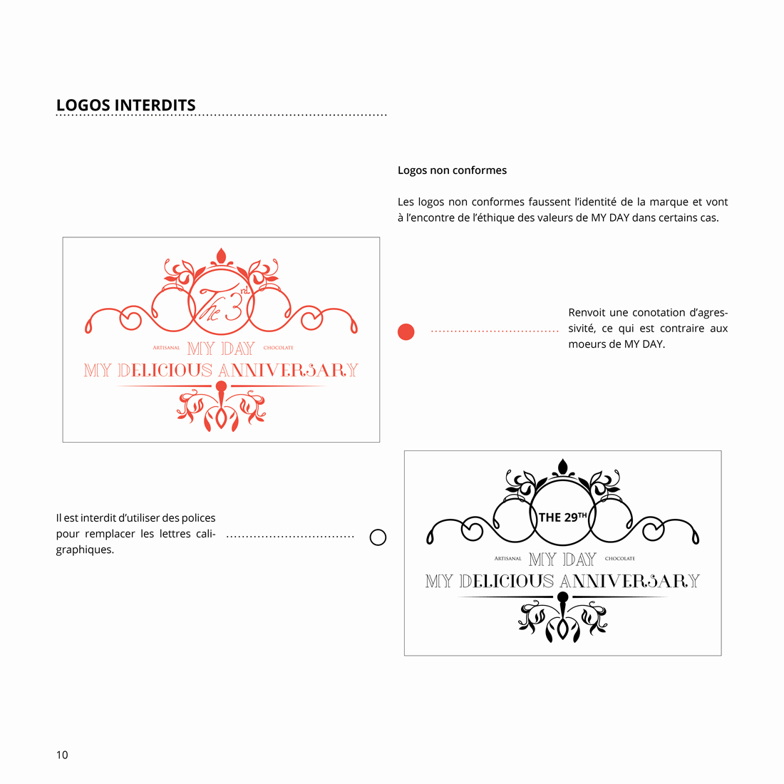 Logos interdits d'utilisation pour la marque My Day